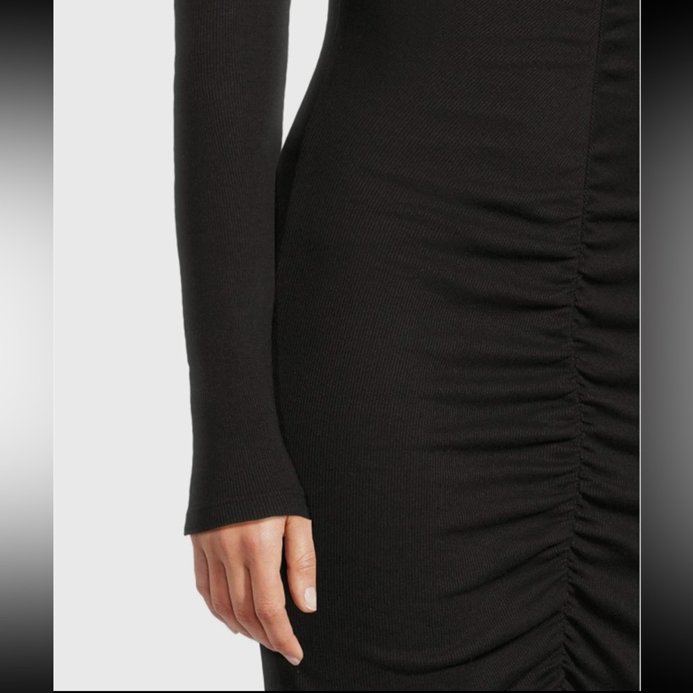 Michael Stars Los Angeles Romi Ruched Front Ribbed Dress - XL - Picture 5 of 6